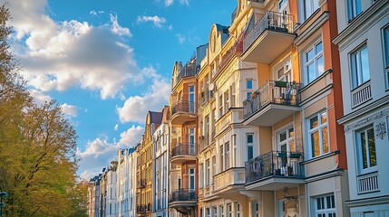 Obraz premium expensive luxury apartment buildings in berlin cologne hamburg munich : Generative AI