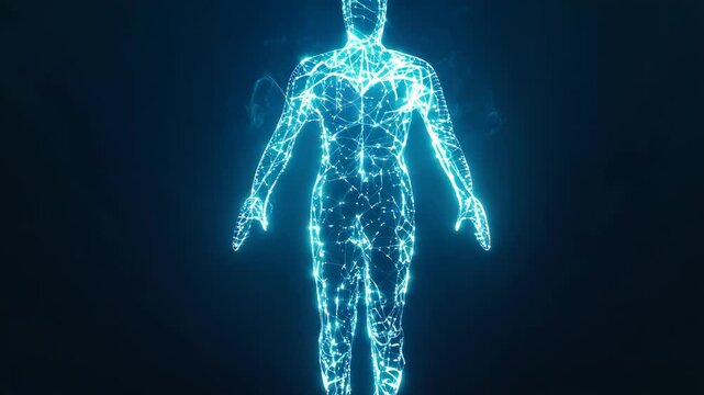 Digital Human Body Representation in Blue