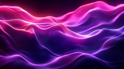 Obraz premium Abstract waves shape glowing in ultraviolet spectrum Background for banner backdrop or texture for 3D mapping : Generative AI