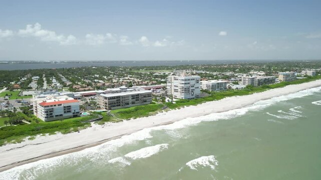 Beachfront apartments and condos at Indian Harbour Beach in Brevard County, Florida