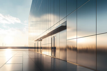 Shiny and Polished Metal Inspired Architectural Facade: Reflecting Modern Brilliance