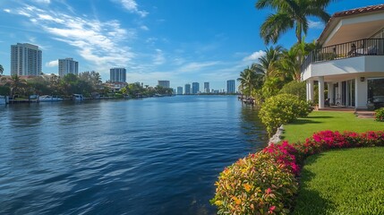 Waterfront real estate in Fort Lauderdale Florida : Generative AI