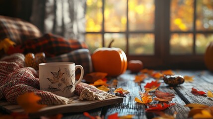 Cozy Autumn Composition - Arranging Elements for a Harmonious Scene