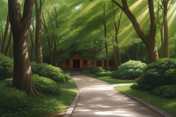 Obraz premium road in the forest