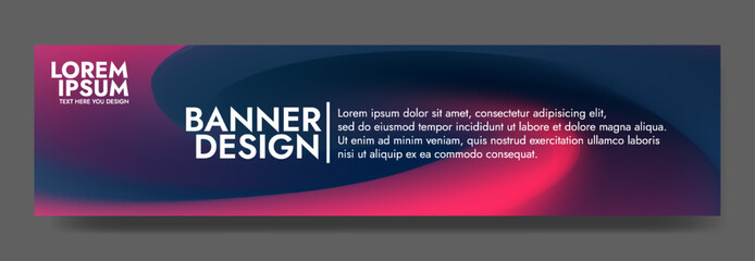 Abstract Red wave gradient Banner Design Template