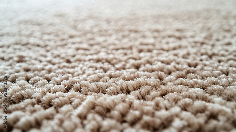 Fototapete close up of monochrome beige or brown carpet texture background from above texture tight weave carpet the light color background of the carpet : Generative AI