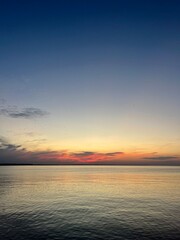 Sunset over Minnesota lake