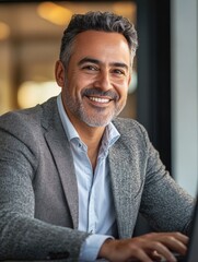 Obraz premium Business Professional Smiling at Camera