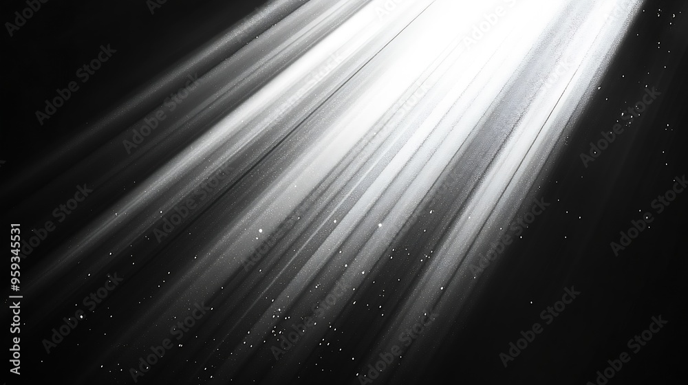 Aufkleber Light refraction abstract background nature aesthetic sunlight reflection monochrome gradient beautiful light and shadows sparkling sun glare texture backdrop alternating dark and ligh : Generative AI