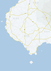 제주도 서쪽 지도 한경면, 대정읍, 안덕면