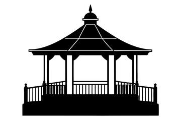 Obraz premium Silhouette of beautiful terrace.