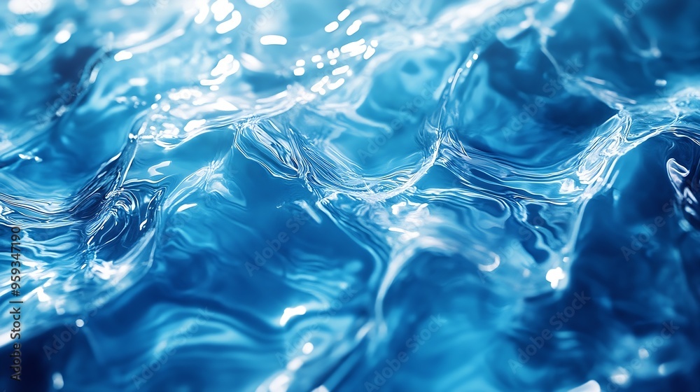 Poster water texture ripples wave clean transparent water abstract background : generative ai