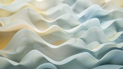 business background 3D abstract design of overlapping frosted glass panels, each with smooth, undulating wave patterns wallpaper 
