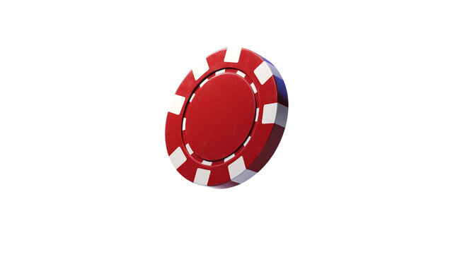 Chip falls, element for casino design, poker illustration 