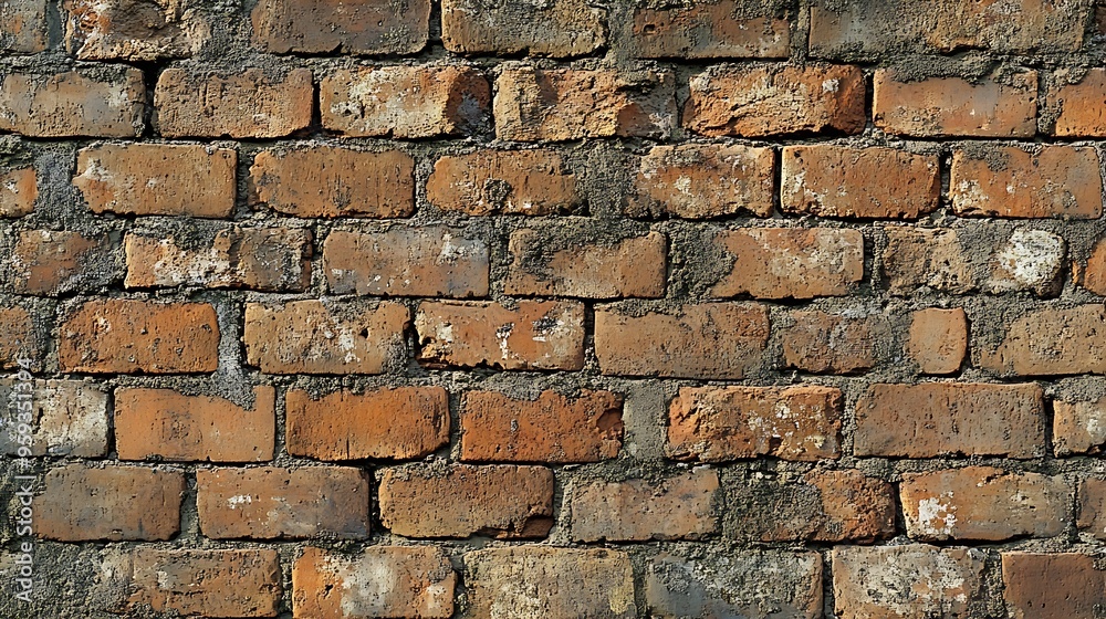 Poster texture pattern of bricks and cement wall in brazil : generative ai
