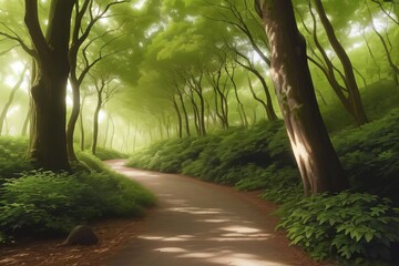 Naklejka premium path in the forest
