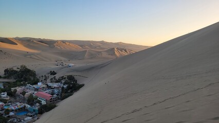 Oasis desert sand dunes Peru