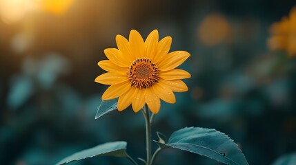Naklejka premium Flower in the garden stock photo : Generative AI