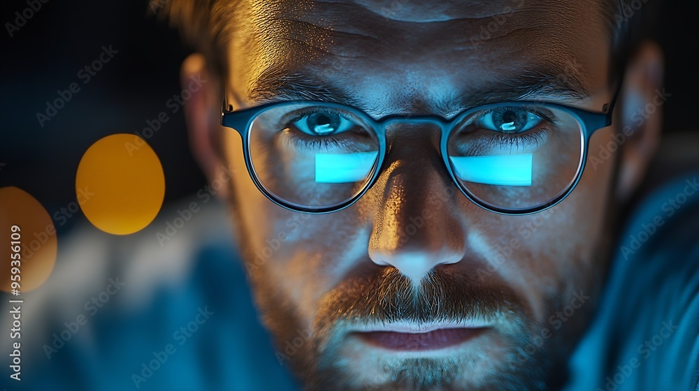Poster The software developer is focused on the work front view : Generative AI