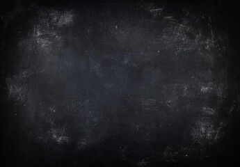 Naklejka premium Black background with chalk texture, perfect for school or office settings, providing ample copy space and an ideal backdrop for presentations or educational materials.