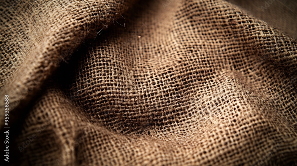 Poster natural vintage brown color linen texture background grunge canvas cloth abstract : generative ai