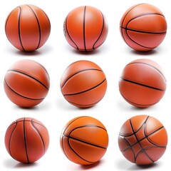 Obraz premium Set of basketball balls isolated on white background