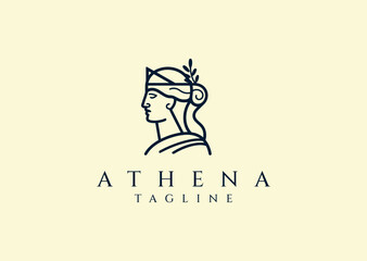 Vector illustration of Athena Logo Design