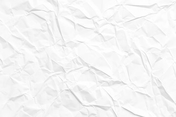 Obraz premium White Crumpled Paper Texture Background, High-Resolution, Flat Lay, Top View