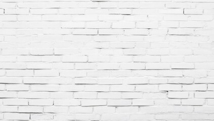 Fototapeta premium White Brick Wall Texture Background, Simple and Clean Design for Modern Projects