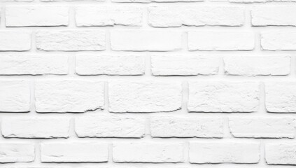 Fototapeta premium White Brick Wall Texture Background, Simple and Clean Design for Modern Projects