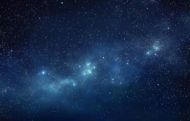 Starry Night Sky with Milky Way Galaxy, Twinkling Stars in Various Sizes and Colors, Ideal for Sci-Fi Designs