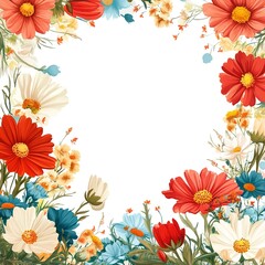 Obraz premium background with flowers clipart 