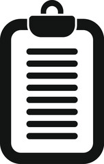 Clipboard showing several lines of text, perfect for representing note taking, tasks, or lists