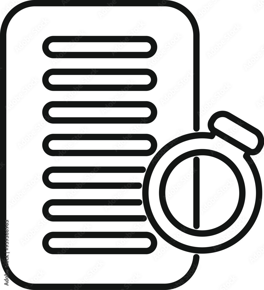 Poster this simple vector icon represents the concept of time management and efficiency with a stopwatch me