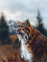 Obraz premium Snow Leopard, Panthera uncia, Ounce Wildlife Close Up in Mountains