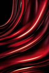 Abstract Red Curved Lines Background