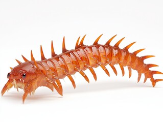 Obraz premium Centipede isolated on white background