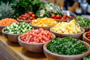 Assortment of Vibrant Produce and Healthy Ingredients for Nutritional Counseling Session