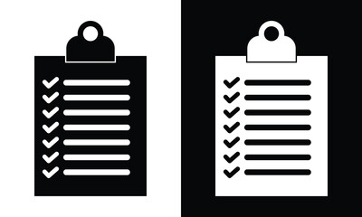 Clipboard, checklist icons set isolated. Document paper icon vector illustration. 