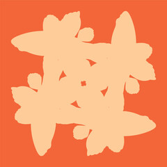 abstract ceramic design with orange color