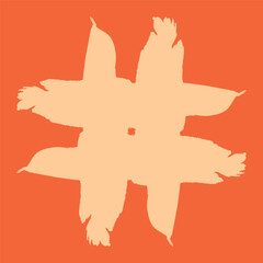 ceramic design in the shape of an ornamental fish with orange color