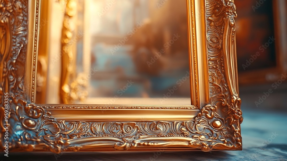 Poster horizontal golden frame a lavish accent for your cherished moments enhance and showcase your memorie