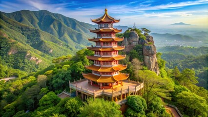 Pagoda nestled within the stunning Ta Cu mountain in Binh Thuan province, Vietnam, Pagoda, Ta Cu mountain