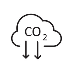 Co2 icon vector flat black illustration for web and app..eps