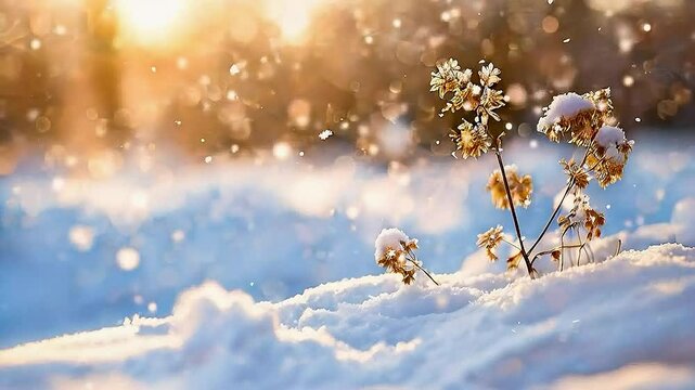 snow  and  flowers