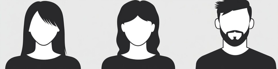 set of figure people silhouette graphic icon symbol	