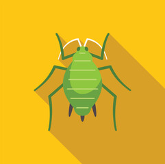 Minimalist vector illustration of an aphid, a common garden pest