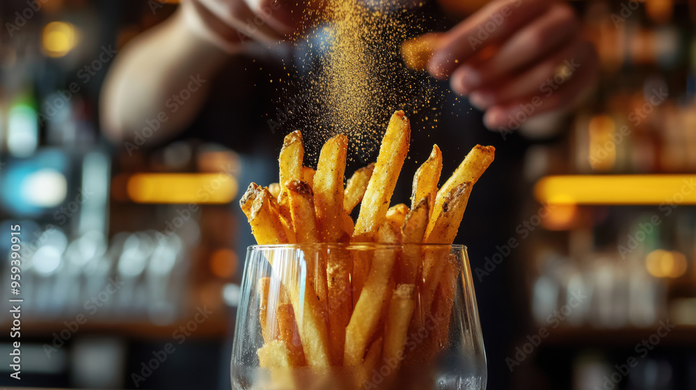 Sticker French Fries  Salt.