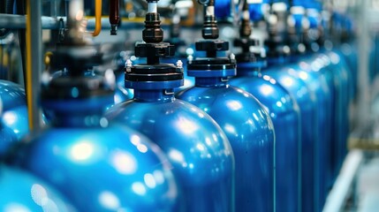 Liquefied Oxygen Production in a Factory: Oxygen Cylinder with Compressed Gas &ndash; Blue Oxygen Tanks for Industry
