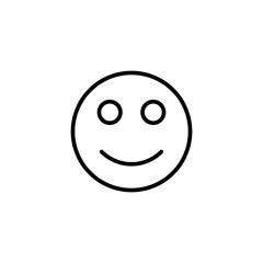 Fototapeta premium smiley icon vector, social network emoji linear illustration for web and app..eps